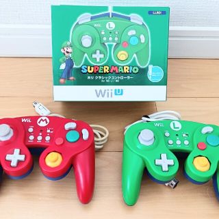 Wii U ホリ クラシックコントローラー マリオ ルイージ Wii Wiiuの通販 ラクマ