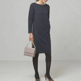 ユナイテッドアローズ(UNITED ARROWS)の＊＊えみ様専用＊＊　総レース　ワンピース　ネイビー　ユナイテッドアローズ(ひざ丈ワンピース)