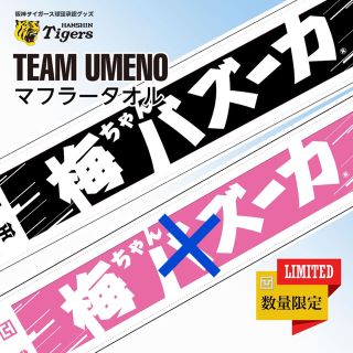 ハンシンタイガース(阪神タイガース)の【お値下げ中】 阪神タイガース 梅ちゃんバズーカ マフラータオル 梅野隆太郎(応援グッズ)