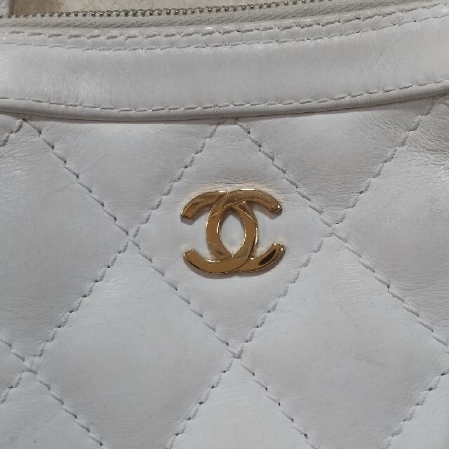 CHANEL☆シャネル ワイルドステッチ ホワイト ゴールドココ ハンドバッグ 2