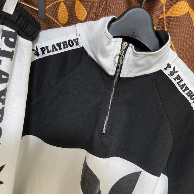 PLAYBOY(プレイボーイ)のPLAYBOY セットアップ スリットロングスカート スウェット レディースのスカート(ロングスカート)の商品写真