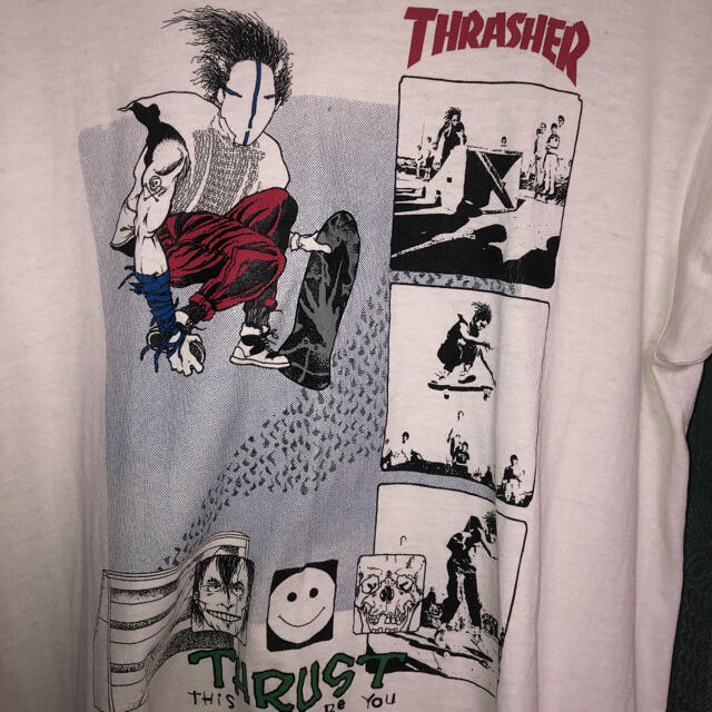 THRASHER - thrasher tシャツ 90年 パスヘッドの通販 by aq THRASHER - thrasher tシャツ 90年 パスヘッドの通販 by aq