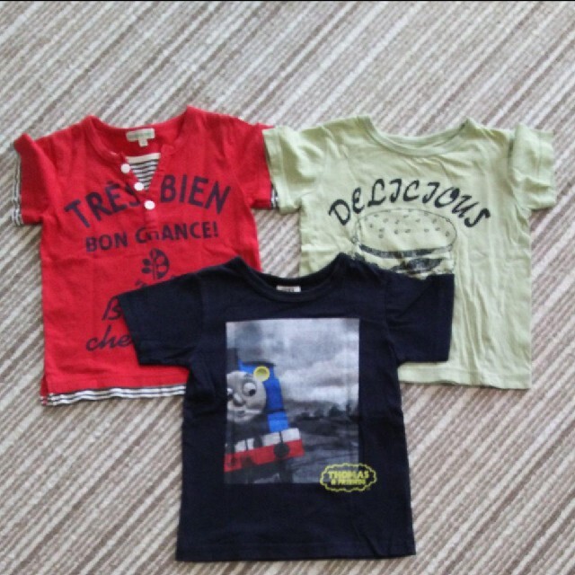 3can4on(サンカンシオン)のトップス　Tシャツ　サイズ100　3点セット キッズ/ベビー/マタニティのキッズ服男の子用(90cm~)(Tシャツ/カットソー)の商品写真