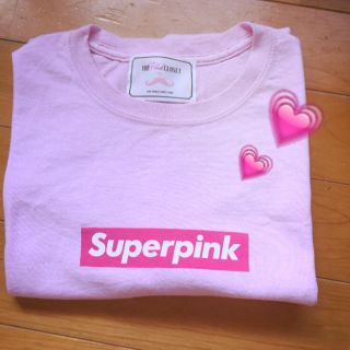 ウィゴー(WEGO)のsuperpink💓💓ビックtシャツ👀にこるんさっしー着用(Tシャツ(半袖/袖なし))