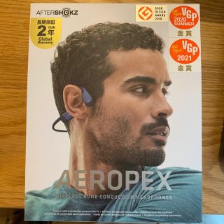 AFTERSHOKZ ブルー(ヘッドフォン/イヤフォン)