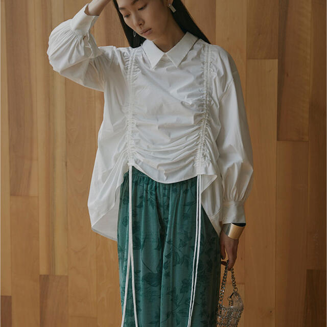 Ameri VINTAGE】2WAY GATHER VOLUME SHIRT 素晴らしい価格 asomedios.com