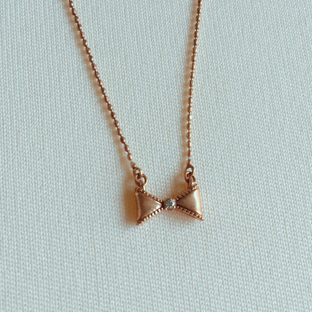 agete - agate アガット リボン型ネックレスの通販 by reoko's shop