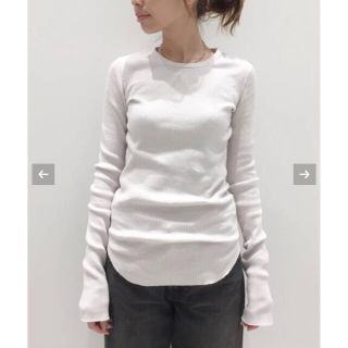 アパルトモンドゥーズィエムクラス(L'Appartement DEUXIEME CLASSE)のL'Appartement ◆ RIB L/S TOP 新品 ポーチ付き(カットソー(長袖/七分))