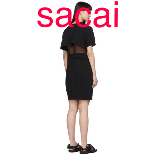 ひざ丈ワンピース新品未使用　sacai スウェットワンピース