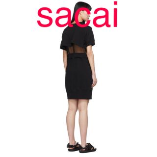 サカイ(sacai)の新品未使用　sacai スウェットワンピース(ひざ丈ワンピース)