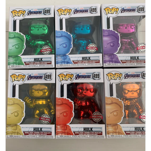 ガーディアンズオブギャラクシーfunko  pop ハルク Avengers アベンジャーズ 6種セット