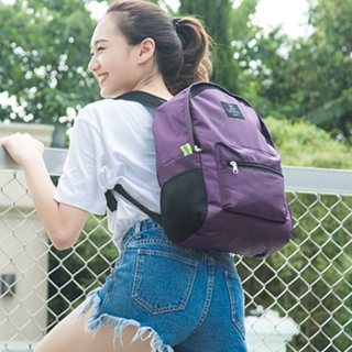 折りたたみリュック （パープル）エコバック バックバッグ 防水 男女兼用(リュック/バックパック)