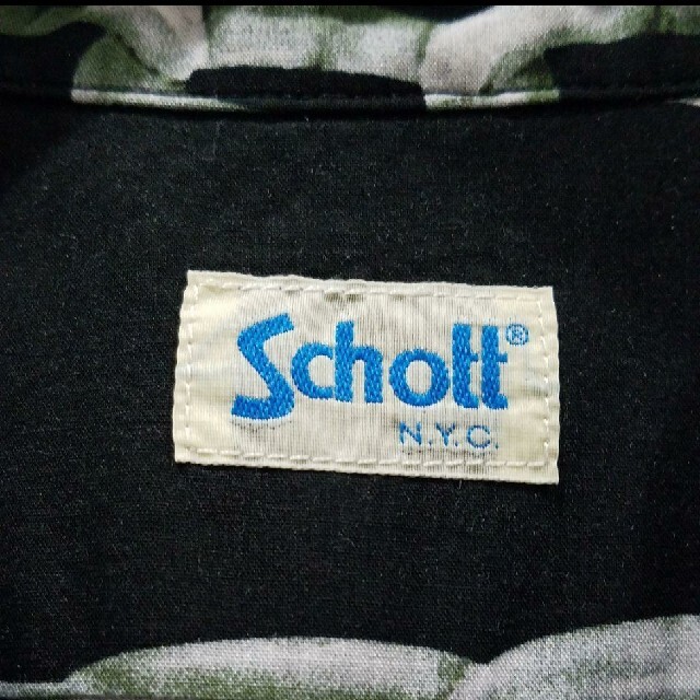 【美品！】schott　チェーン柄　シャツ