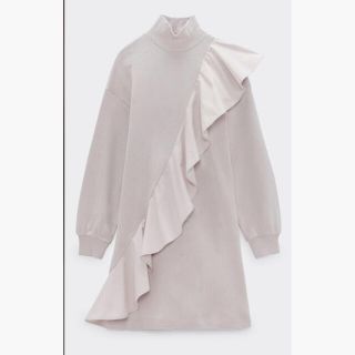 ザラ(ZARA)のZARA フリル付きミニワンピース(ミニワンピース)