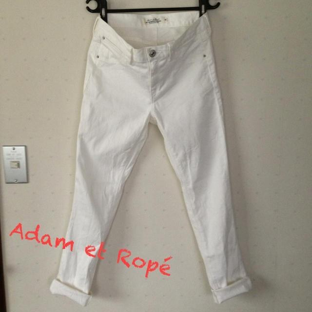Adam et Rope'(アダムエロぺ)の送料込♡ストレッチホワイトパンツ レディースのパンツ(カジュアルパンツ)の商品写真