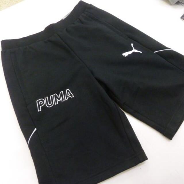 PUMA(プーマ)のM黒)プーマ★ハーフパンツ スウェット582838ショート ポケットファスナー付 スポーツ/アウトドアのトレーニング/エクササイズ(その他)の商品写真