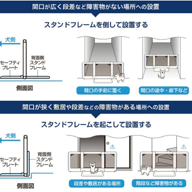 日本育児(ニホンイクジ)のペットゲート　おくだけとおせんぼ　Mサイズ その他のペット用品(犬)の商品写真