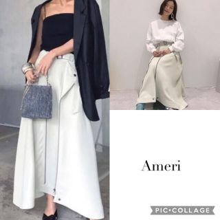 アメリヴィンテージ(Ameri VINTAGE)の値下げ中【田中みな実着用】アメリヴィンテージ ライダース スカート ameri(ひざ丈スカート)