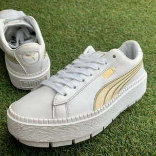 プーマ(PUMA)の美品23.5 PUMAプーマ  バスケット プラットフォーム トレース　F833(スニーカー)