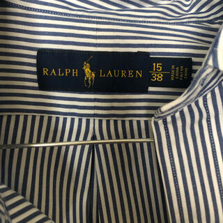 ポロラルフローレン(POLO RALPH LAUREN)の最終　POLO ラルフローレン　ストライプシャツ　ブルー　ホワイト(ポロシャツ)