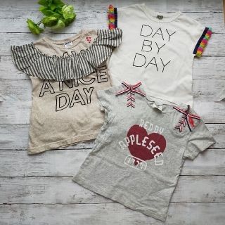 ブリーズ(BREEZE)の3枚セット♥可愛い ブリーズ エフオーキッズ デザインTシャツ 110 女の子(Tシャツ/カットソー)