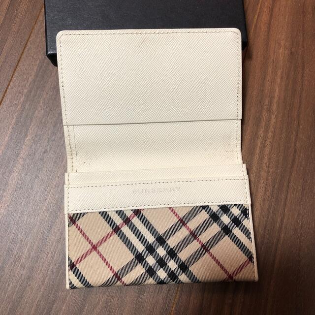 BURBERRY - バーバリー 名刺入れ Burberry ノバチェック ホワイト白