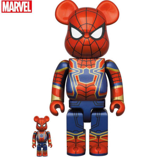 MEDICOM TOY(メディコムトイ)のBE@RBRICK IRON SPIDER 100%&400% エンタメ/ホビーのフィギュア(その他)の商品写真