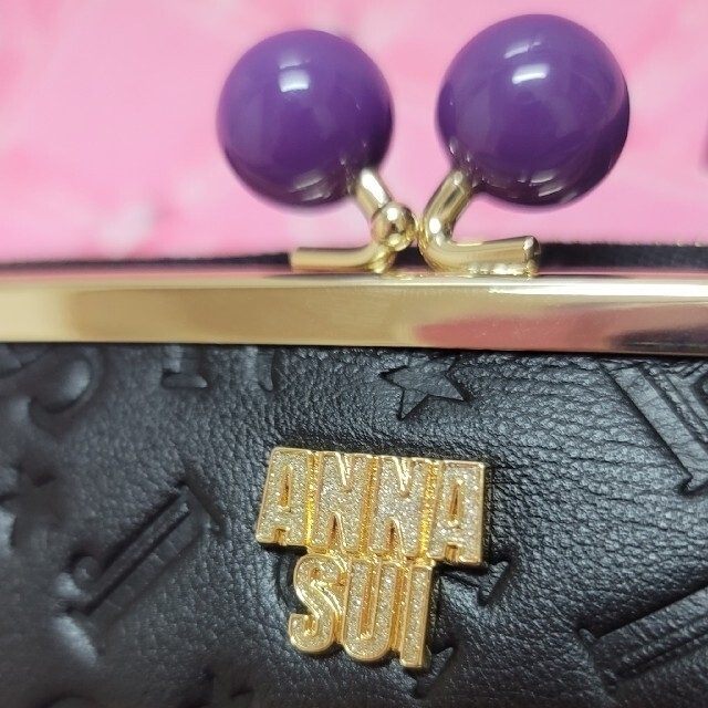 ANNA SUI(アナスイ)のアナスイ財布★今季★ブラック新品がま口長財布★ドール外金口長財布 レディースのファッション小物(財布)の商品写真