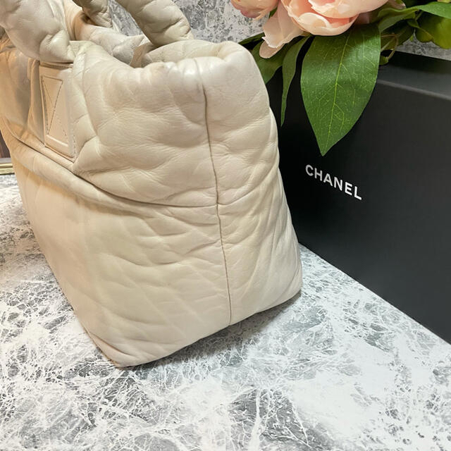 専用！CHANEL☆*・コココクーン 希少レザー ハンドバッグ ホワイト ...