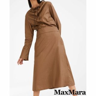 マックスマーラ(Max Mara)のマックスマーラ コットンブラウス ブラウン(シャツ/ブラウス(長袖/七分))