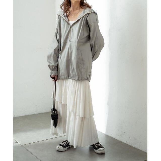 mystic ラスト一点 シャイニーハーフZIPパーカー シルバー