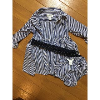 ラルフローレン(Ralph Lauren)のゆきんこ様専用　ポロ　ラルフローレン   シャツワンピース　サイズ6month(ワンピース)