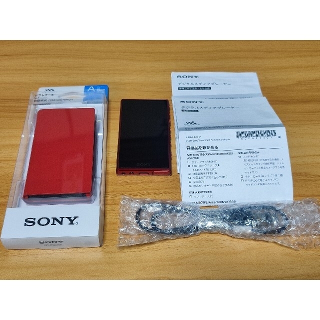 SONY ウォークマン NW-A105 16GB レッド(赤) ソフトケース付き