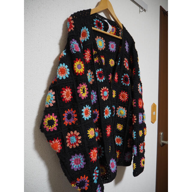 Niche CROCHET CARDIGAN COLORFUL 花柄カーディガン