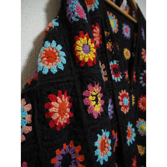 Niche CROCHET CARDIGAN COLORFUL 花柄カーディガン