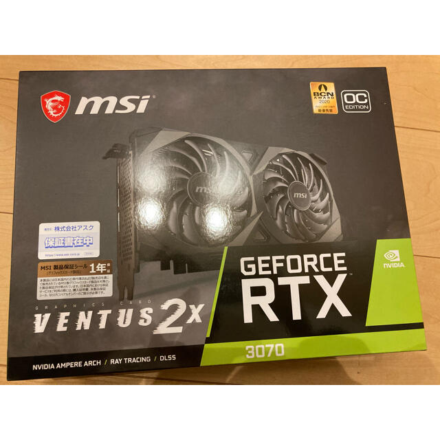 MSI GeForce RTX 3070 VENTUS 2X OCPCパーツ