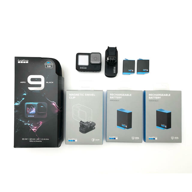 GoPro HERO 9 BLACK バッテリー2個 SDカード クリップ