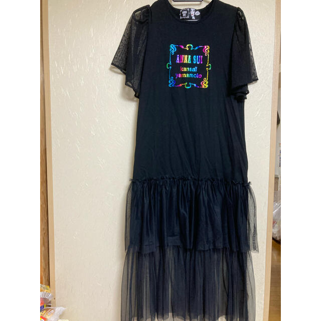 ひざ丈ワンピースANNA SUI 山本寛斎 Tシャツワンピース