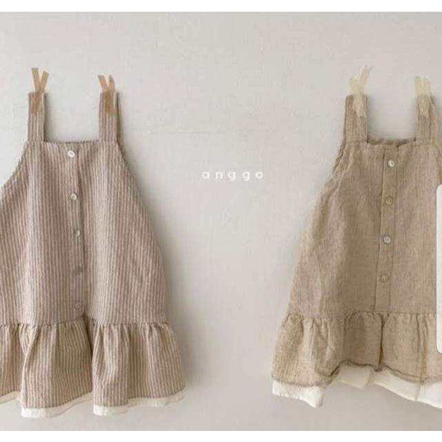 韓国anggoジャンパースカート キッズ/ベビー/マタニティのキッズ服女の子用(90cm~)(ワンピース)の商品写真