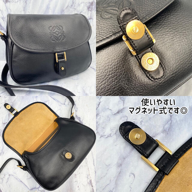 美品✨オールドロエベ★ヴィンテージ ショルダーバッグ ハーフムーン 黒レザー 美品✨オールドロエベ★ヴィンテージ ショルダーバッグ ハーフムーン 黒レザー