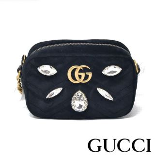 グッチ(Gucci)の新品未使用❤GUCCI❤グッチ❤ベルベットビジューショルダーバッグ❤(ショルダーバッグ)