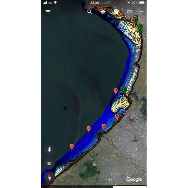 スマホ・モバイル用　GoogleEarth琵琶湖湖東広域マップ