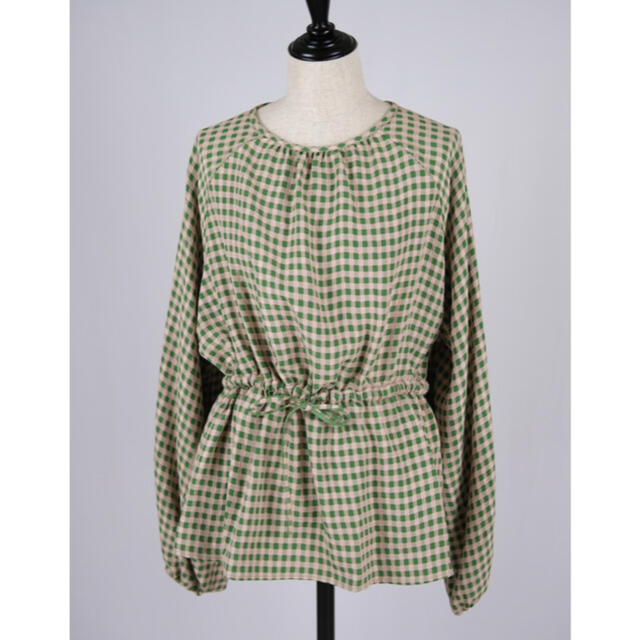 【定価 ¥34,100】 BELPER GINGHAM BLOUSE