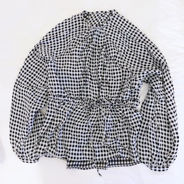 【定価 ¥34,100】 BELPER GINGHAM BLOUSE