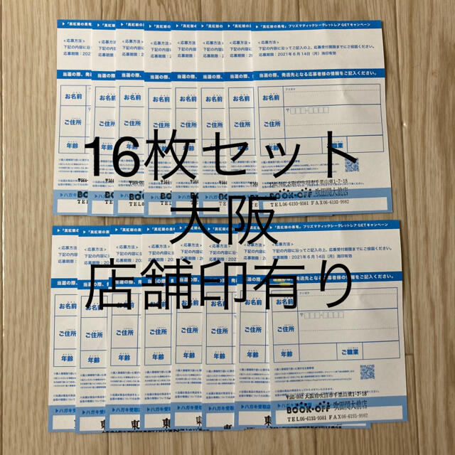 真紅眼の黒竜　レッドアイズ　プリズマティックシークレット　応募ハガキ　16枚