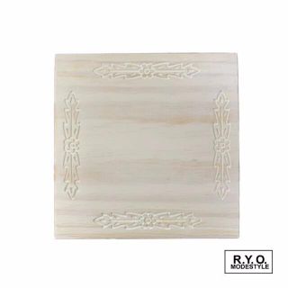 ウッド ステージ (彫刻模様入り)　250ｘ250ｍｍ(小物入れ)