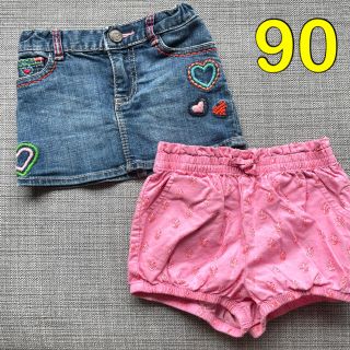 ベビーギャップ(babyGAP)のbabyGAP デニムスカート ショートパンツ 90(パンツ/スパッツ)