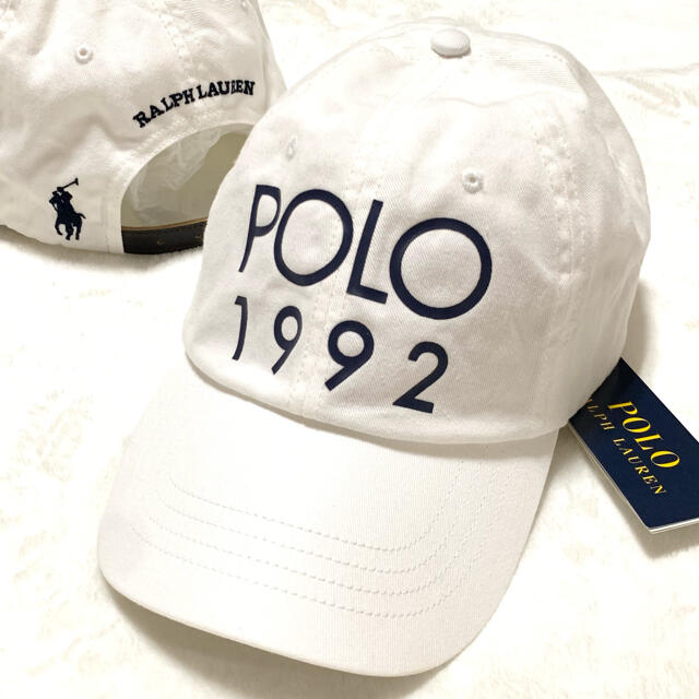 Ralph Lauren(ラルフローレン)の1点のみ☆ 59cm 新品コットンツイル 1992 スポーツ キャップ ホワイト メンズの帽子(キャップ)の商品写真