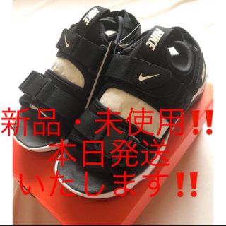 ナイキ(NIKE)のちゃん様専用！新品ナイキNIKEサンダルレディース キャニオン 黒 23.0cm(サンダル)