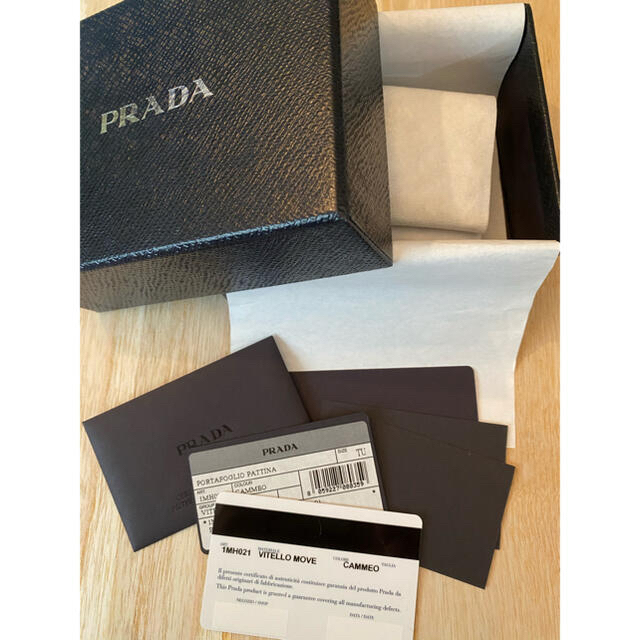 再出品 PRADA プラダ  サフィアーノ ミニ 財布 ベージュ ゴールド